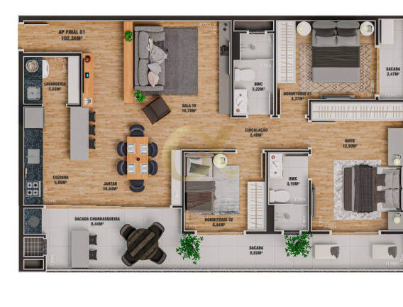 Imagem Apartamento à Venda, em Saguaçu - Joinville Imagem Apartamento à Venda, em Saguaçu - Joinville