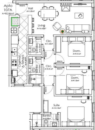 Imagem Apartamento com 3 Quartos à Venda, 82 m² em São José - Canela Imagem Apartamento com 3 Quartos à Venda, 82 m² em São José - Canela