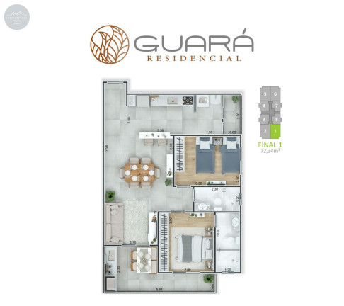 Imagem Apartamento com 2 Quartos à Venda, 72 m² em Guilhermina - Praia Grande
