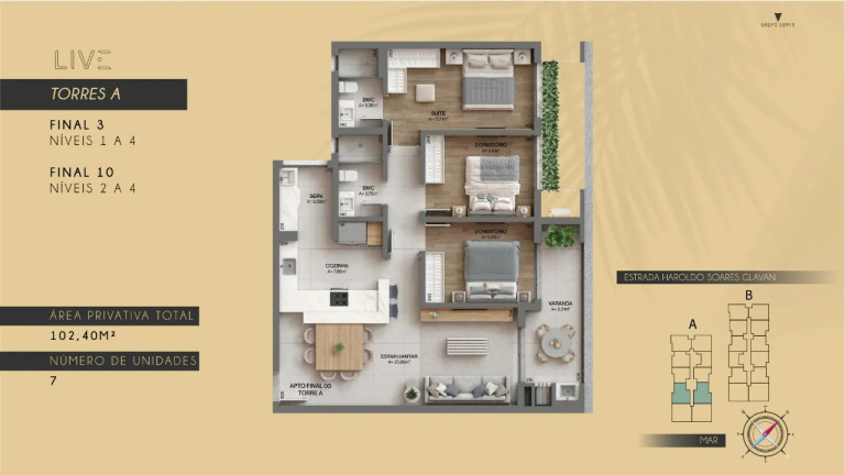 Imagem Apartamento com 2 Quartos à Venda, 94 m² em Cacupé - Florianópolis