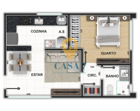 Imagem Apartamento com 1 Quarto à Venda, 40 m² em Serra - Belo Horizonte
