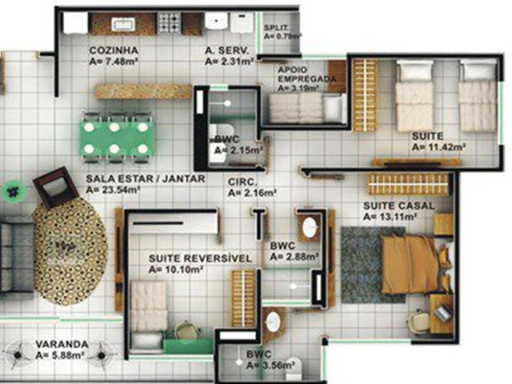 Imagem Apartamento à Venda, 80 m² em Horto - Teresina Imagem Apartamento à Venda, 80 m² em Horto - Teresina