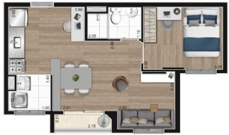 Imagem Apartamento com 2 Quartos à Venda, 37 m² em Barra Funda - São Paulo