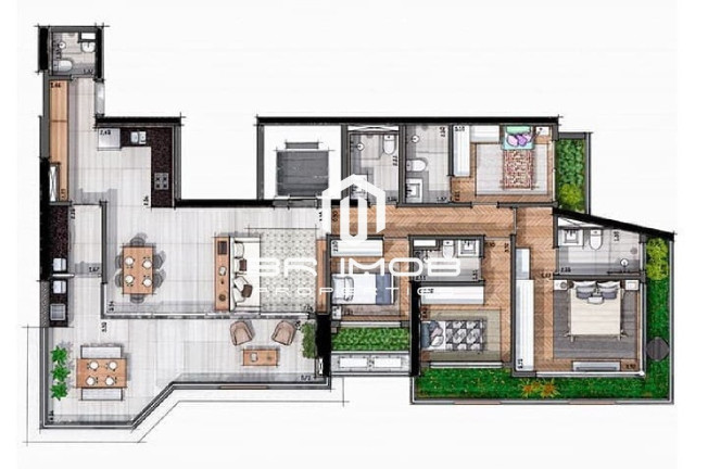Imagem Imóvel com 4 Quartos à Venda, 167 m² em Brooklin Paulista - São Paulo Imagem Imóvel com 4 Quartos à Venda, 167 m² em Brooklin Paulista - São Paulo