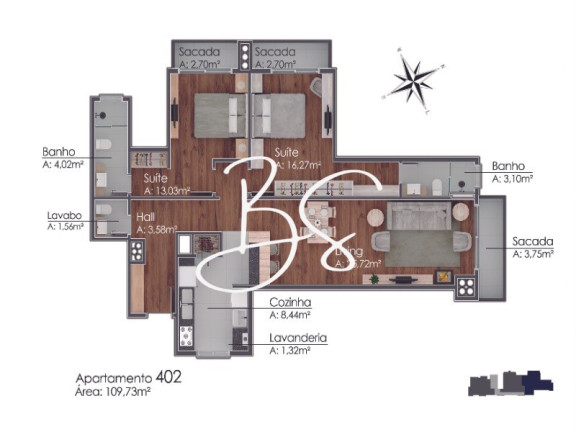 Imagem Apartamento com 2 Quartos à Venda, 90 m² em Avenida Central - Gramado