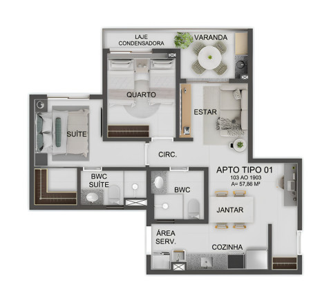 Imagem Apartamento com 2 Quartos à Venda, 74 m² em Santo Amaro - Recife