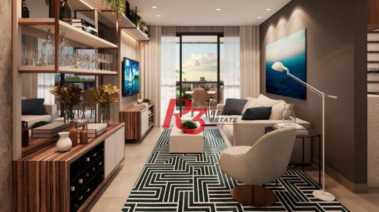 Imagem Apartamento com 2 Quartos à Venda, 83 m² em Aparecida - Santos