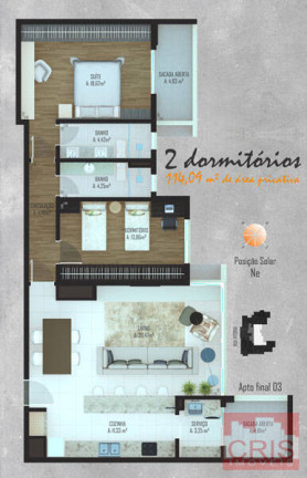 Apartamento com 2 Quartos à Venda, 114 m² em Cidade Alta - Bento Gonçalves