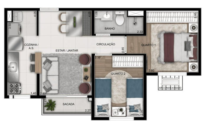 Imagem Apartamento com 3 Quartos à Venda, 61 m² em Jardim Ipê - Goiânia Imagem Apartamento com 3 Quartos à Venda, 61 m² em Jardim Ipê - Goiânia