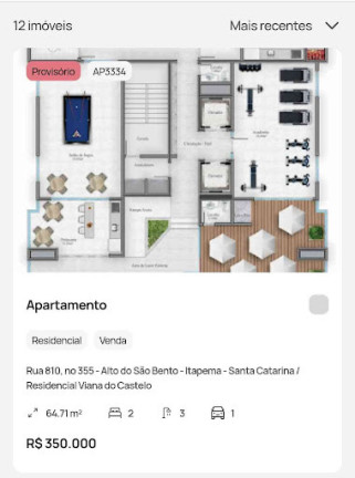 Imagem Apartamento com 2 Quartos à Venda, 70 m² em Morretes - Itapema Imagem Apartamento com 2 Quartos à Venda, 70 m² em Morretes - Itapema