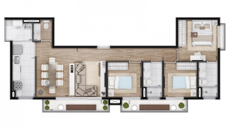 Imagem Apartamento com 2 Quartos à Venda, 64 m² em Conceição - São Paulo