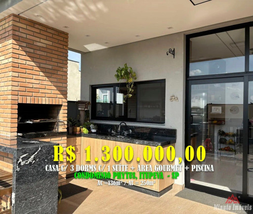 Casa de Condomínio com 3 Quartos à Venda, 136 m² em Chácaras Do Guacuri - Itupeva