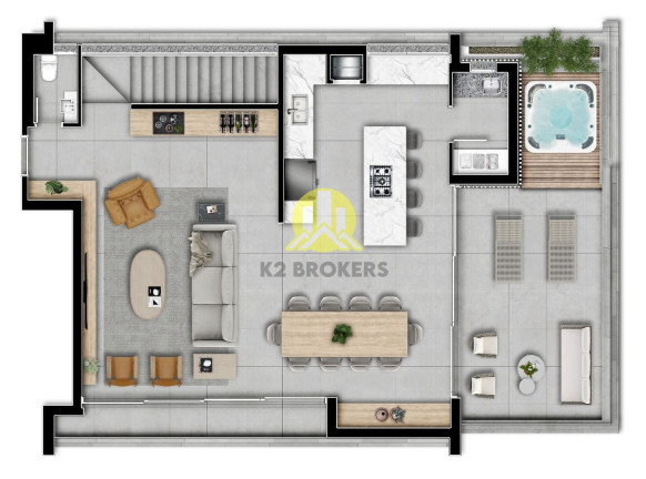 Imagem Cobertura com 3 Quartos à Venda, 260 m² em Batel - Curitiba Imagem Cobertura com 3 Quartos à Venda, 260 m² em Batel - Curitiba