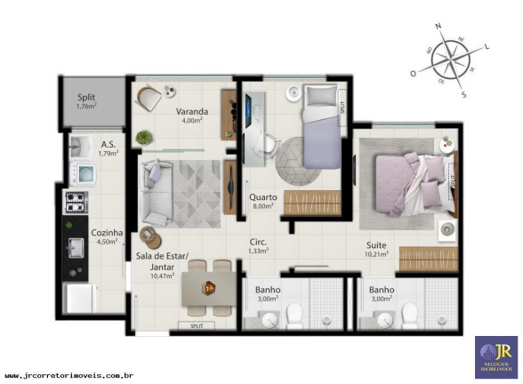 Imagem Imóvel com 2 Quartos à Venda, 59 m² em Jockey De Itaparica - Vila Velha Imagem Imóvel com 2 Quartos à Venda, 59 m² em Jockey De Itaparica - Vila Velha