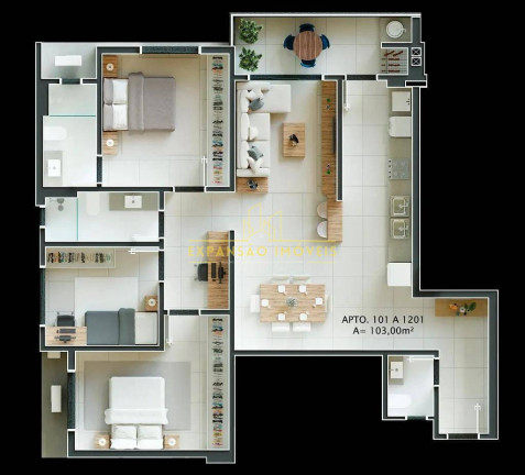 Imagem Apartamento com 3 Quartos à Venda, 103 m² em Pedra Branca - Avenida Pedra Branca Imagem Apartamento com 3 Quartos à Venda, 103 m² em Pedra Branca - Avenida Pedra Branca