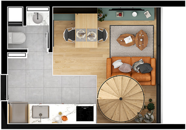 Imagem Apartamento com 2 Quartos à Venda, 56 m² em água Verde - Curitiba Imagem Apartamento com 2 Quartos à Venda, 56 m² em água Verde - Curitiba