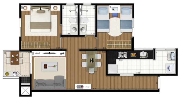 Imagem Imóvel com 2 Quartos à Venda, 63 m² em Campestre - Santo André Imagem Imóvel com 2 Quartos à Venda, 63 m² em Campestre - Santo André