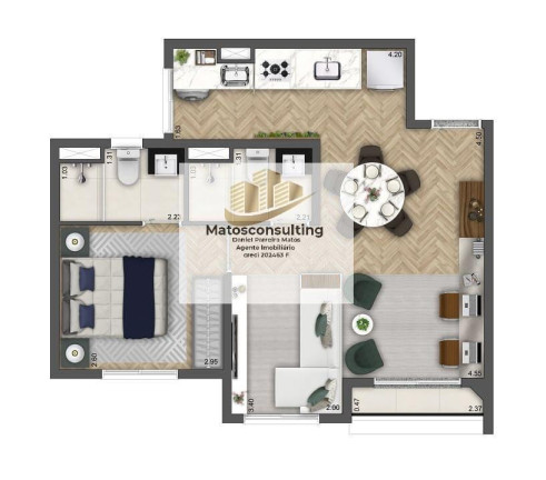 Imagem Imóvel com 2 Quartos à Venda, 45 m² em Vila Lídia - Campinas