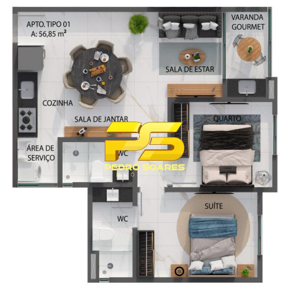 Imagem Apartamento com 2 Quartos à Venda, 56 m² em Jardim São Paulo - João Pessoa