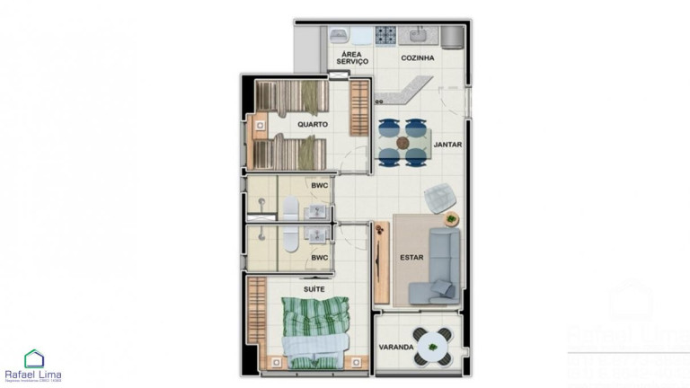 Apartamento com 1 Quarto à Venda, 35 m² em Pina - Recife