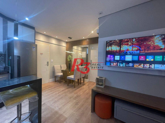 Imagem Apartamento com 1 Quarto para Alugar, 42 m² em Gonzaga - Santos Imagem Apartamento com 1 Quarto para Alugar, 42 m² em Gonzaga - Santos