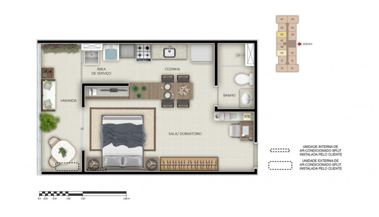 Imagem Studio com 1 Quarto à Venda, 34 m² em Morumbi - São Paulo