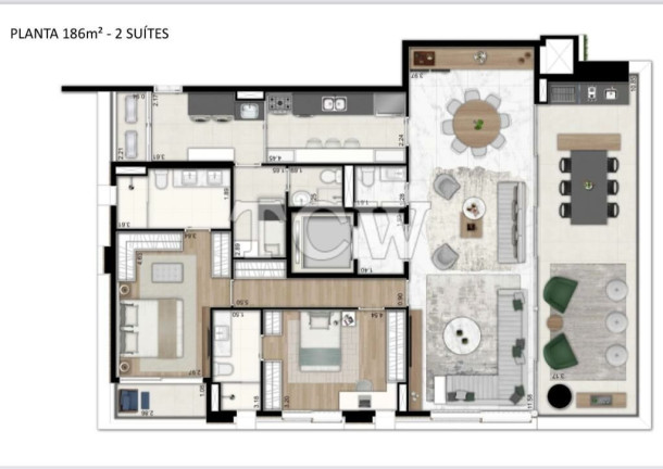 Imagem Apartamento com 2 Quartos à Venda, 186 m² em Ibirapuera - São Paulo