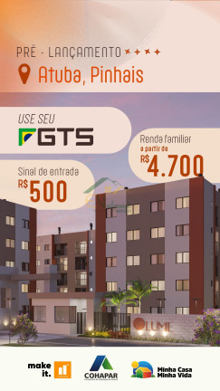 Imagem Apartamento com 2 Quartos à Venda, 44 m² em Atuba - Pinhais Imagem Apartamento com 2 Quartos à Venda, 44 m² em Atuba - Pinhais