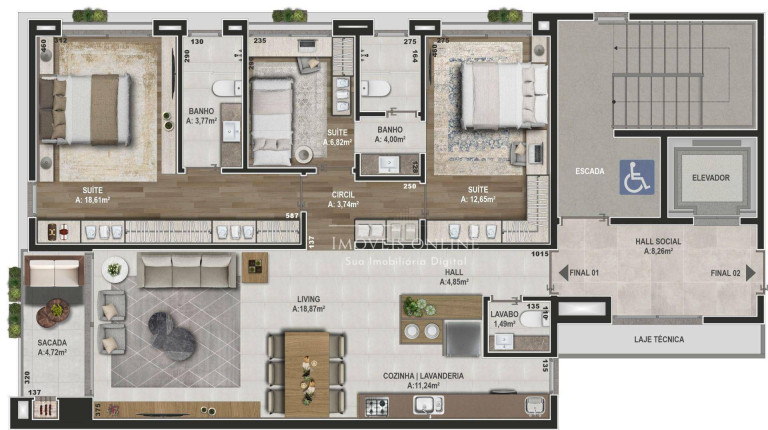 Imagem Apartamento com 3 Quartos à Venda, 108 m² em São Leopoldo - Caxias Do Sul