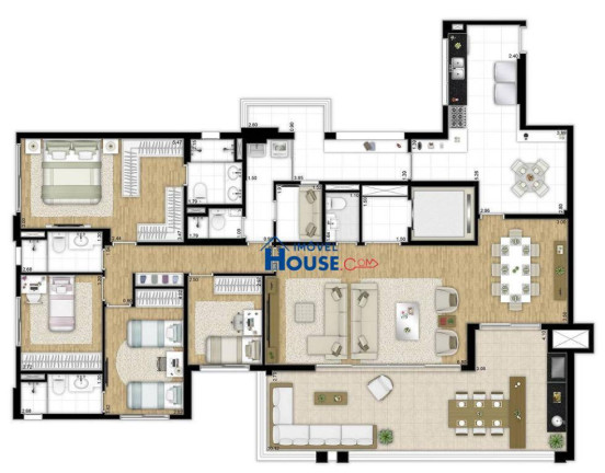 Imagem Apartamento com 3 Quartos à Venda, 197 m² em Jardim Das Perdizes - São Paulo Imagem Apartamento com 3 Quartos à Venda, 197 m² em Jardim Das Perdizes - São Paulo