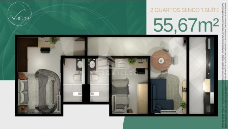 Apartamento com 2 Quartos à Venda, 56 m² em Nova Esperança - Porto Velho