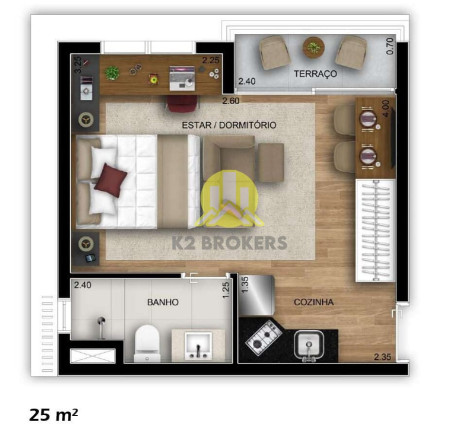 Imagem Studio com 1 Quarto à Venda, 24 m² em Vila Madalena - São Paulo