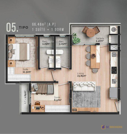 Imagem Apartamento com 2 Quartos à Venda, 62 m² em São Judas - Itajaí