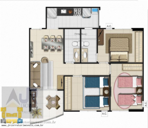 Imagem Apartamento com 2 Quartos à Venda, 68 m² em Praia Itaparica - Vila Velha