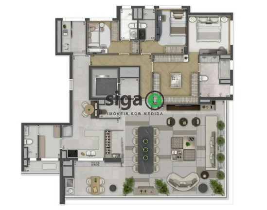 Imagem Apartamento com 4 Quartos à Venda, 217 m² em Brooklin - São Paulo Imagem Apartamento com 4 Quartos à Venda, 217 m² em Brooklin - São Paulo