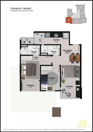 Imagem Apartamento com 2 Quartos à Venda, 60 m² em Jockey De Itaparica - Vila Velha