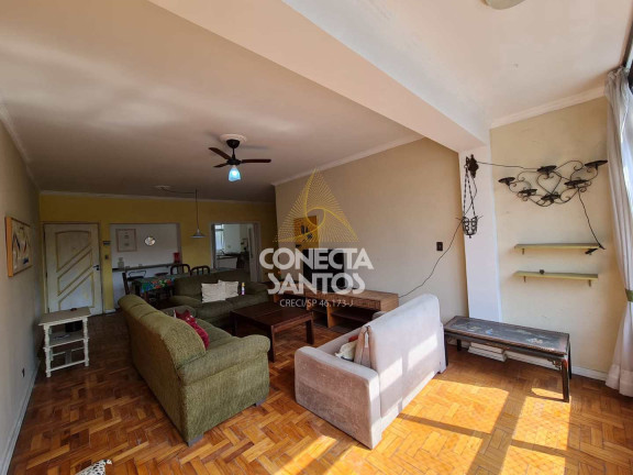 Imagem Apartamento com 3 Quartos para Alugar, 165 m² em José Menino - Santos