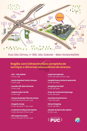 Imagem Apartamento com 2 Quartos à Venda,  em São Gabriel - Belo Horizonte