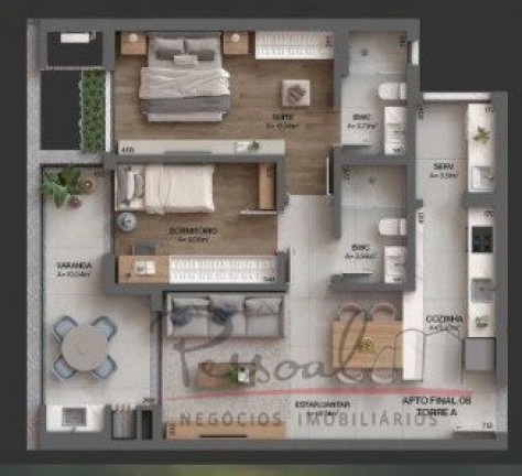 Imagem Apartamento com 2 Quartos à Venda,  em Cacupé - Florianópolis