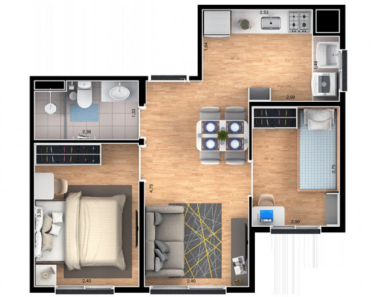 Imagem Imóvel com 2 Quartos à Venda, 35 m² em Brás - São Paulo