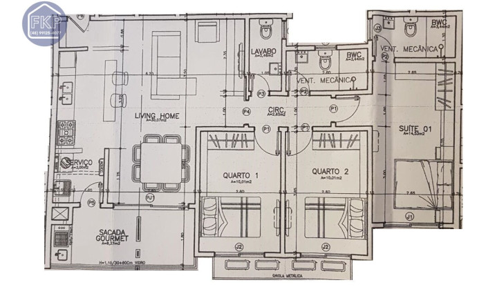 Imagem Apartamento com 3 Quartos à Venda, 95 m² em Centro - Florianópolis