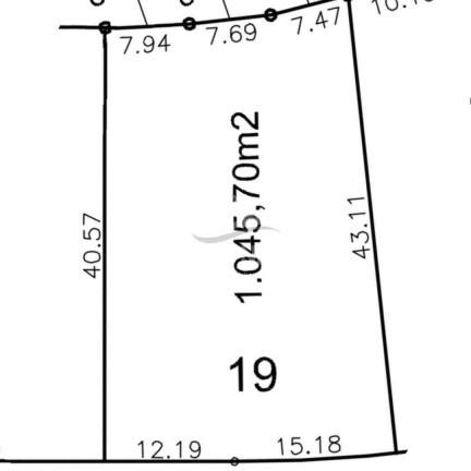 Terreno em Condomínio à Venda, 1.045 m² em Centro - Cabreúva