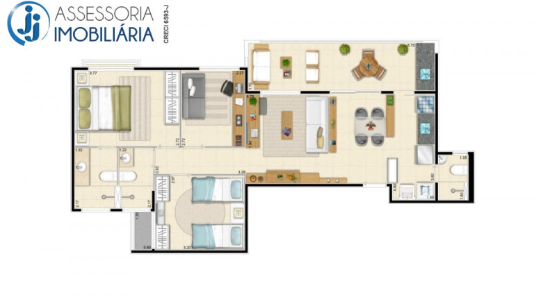 Imagem Apartamento com 3 Quartos à Venda, 79 m² em Ponta Negra - Natal