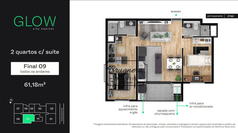 Imagem Apartamento com 2 Quartos à Venda, 53 m² em Novo Mundo - Curitiba Imagem Apartamento com 2 Quartos à Venda, 53 m² em Novo Mundo - Curitiba