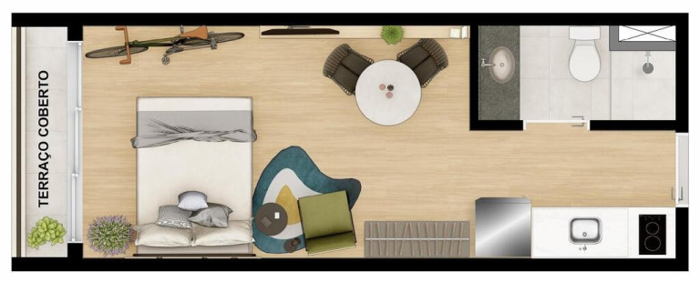 Imagem Apartamento com 2 Quartos à Venda, 36 m² em Ibirapuera - São Paulo