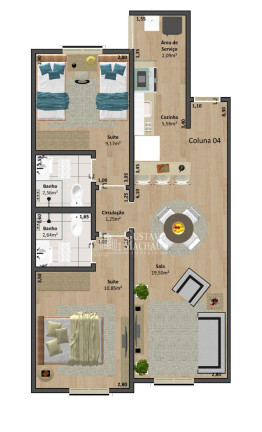 Imagem Imóvel com 2 Quartos à Venda, 61 m² em Jardim Belvedere - Volta Redonda