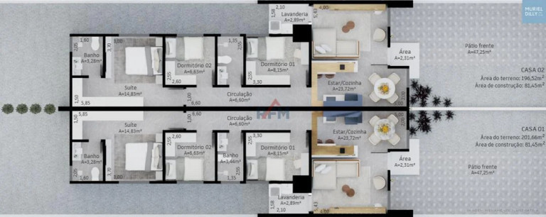 Imagem Casa com 3 Quartos à Venda, 81 m² em Lago Azul - Estância Velha