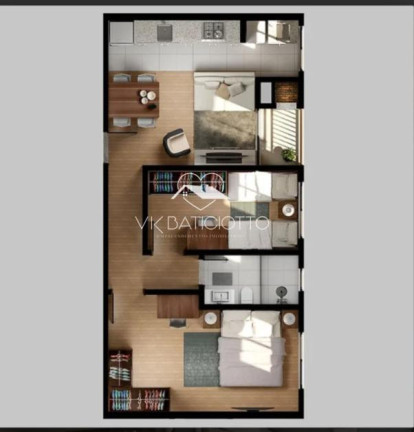Apartamento com 2 Quartos à Venda, 57 m² em Jardim Alvorada - Maringá