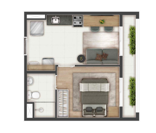 Imagem Apartamento com 1 Quarto à Venda, 28 m² em Alto Da Mooca - São Paulo