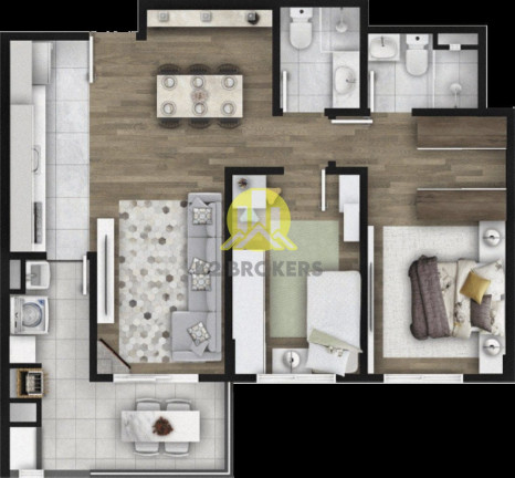 Imagem Apartamento com 2 Quartos à Venda, 72 m² em Bacacheri - Curitiba Imagem Apartamento com 2 Quartos à Venda, 72 m² em Bacacheri - Curitiba